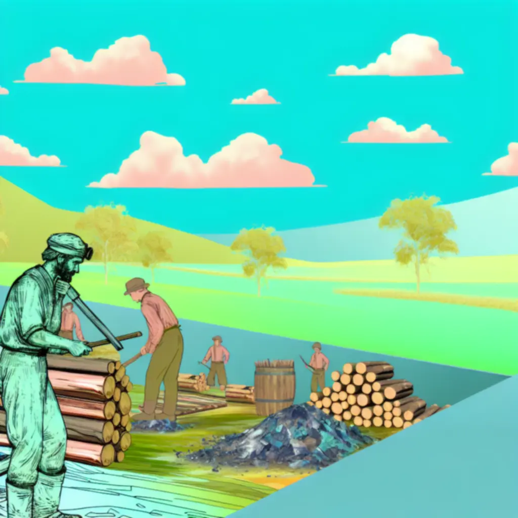 Zbieranie zasobów: drewno, kamień i rudy w świecie Portii