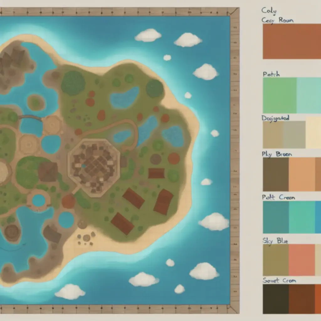 Mapa świata Portii z zaznaczonymi regionami i punktami orientacyjnymi